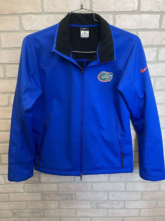 Florida Gators nike Fleece Jacket Coat Sz M Blue Gator Logo Nike Check