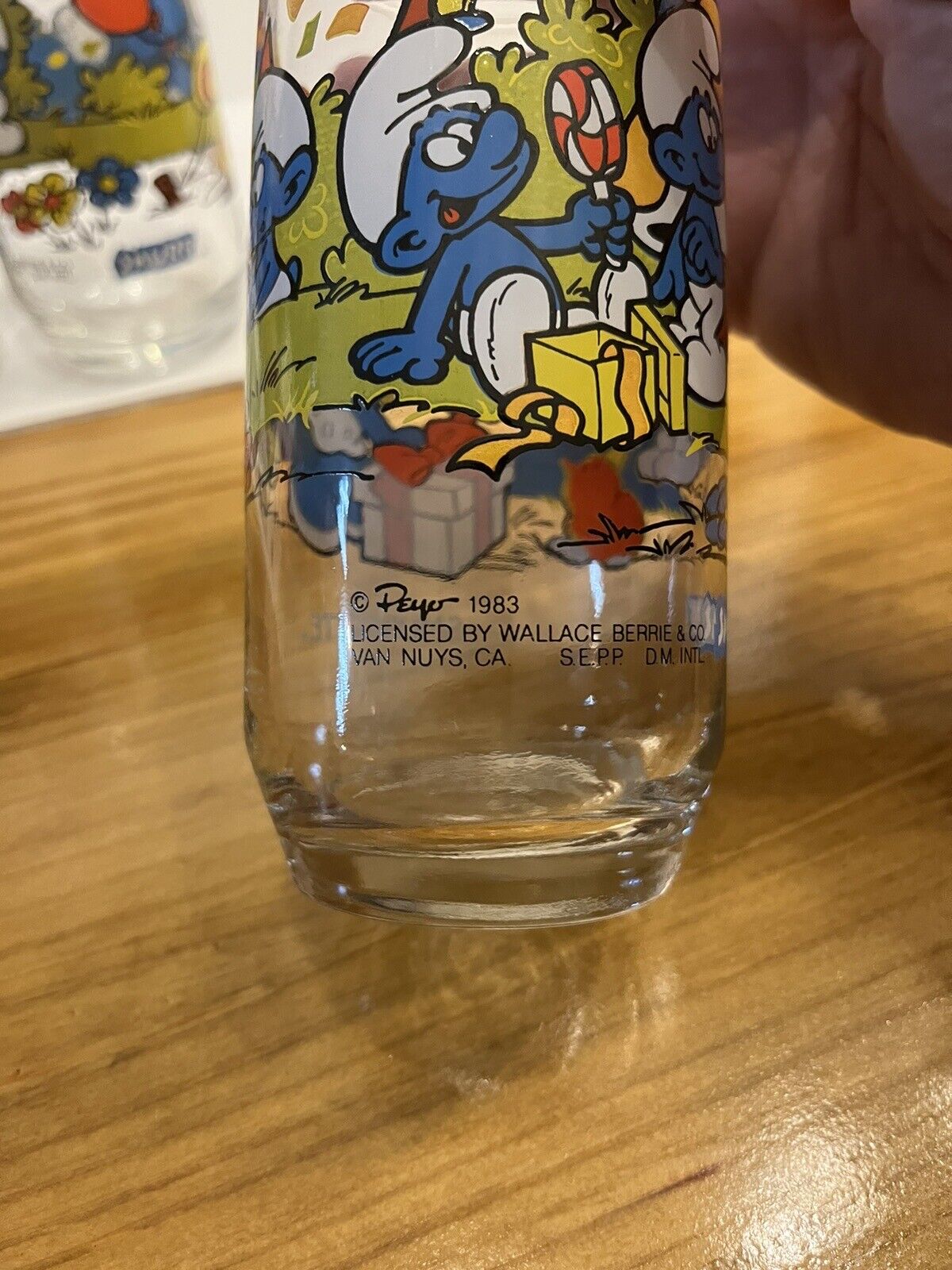 Vintage Hardee's Peyo Smurf Glasses 1982/1983 Wallace Berry Lot Of 5