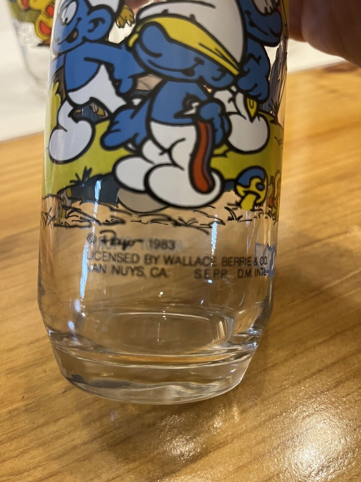 Vintage Hardee's Peyo Smurf Glasses 1982/1983 Wallace Berry Lot Of 5