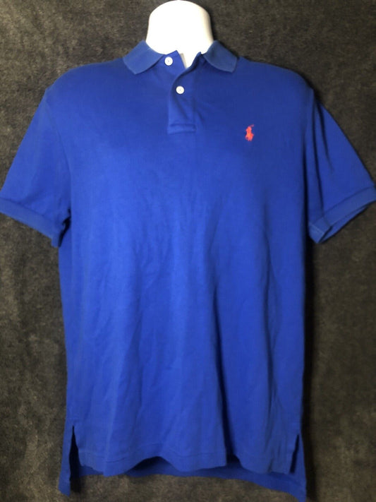 Polo Ralph Lauren mens M Polo shirt great condition short sleeve blue cotton