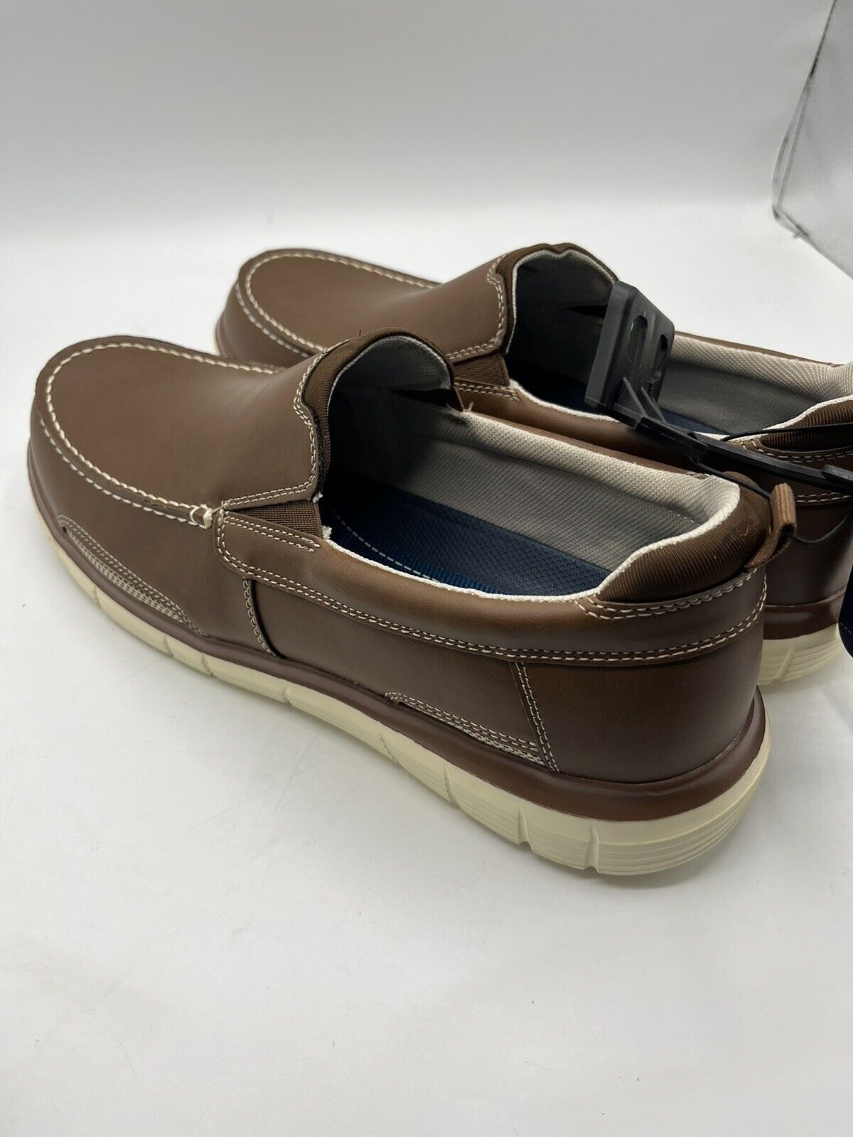 George Slip on Loafers Shoes Size 12 brown Casual Flexible Outlay Lightweight