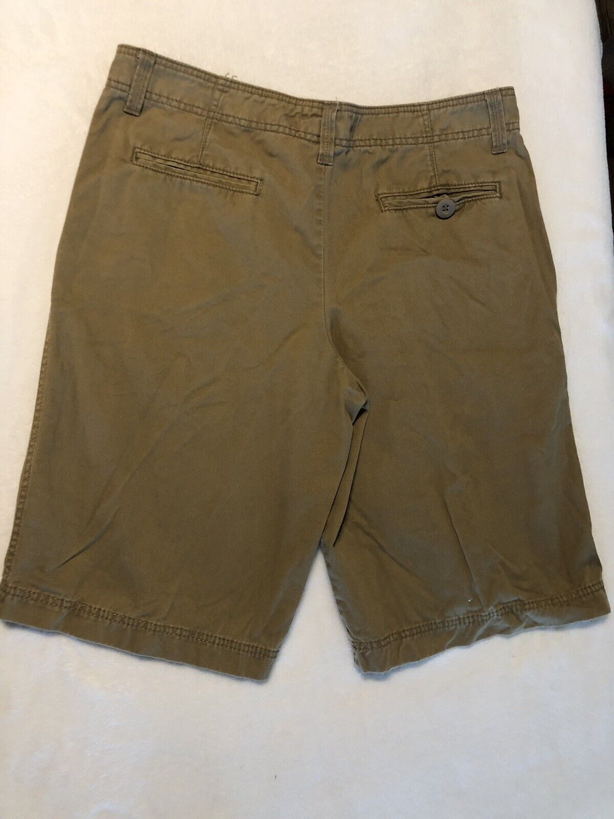 OP Ocean Pacific Cargo Shorts Mens 34 Khaki Zip Pocket Hiking Skateboarding