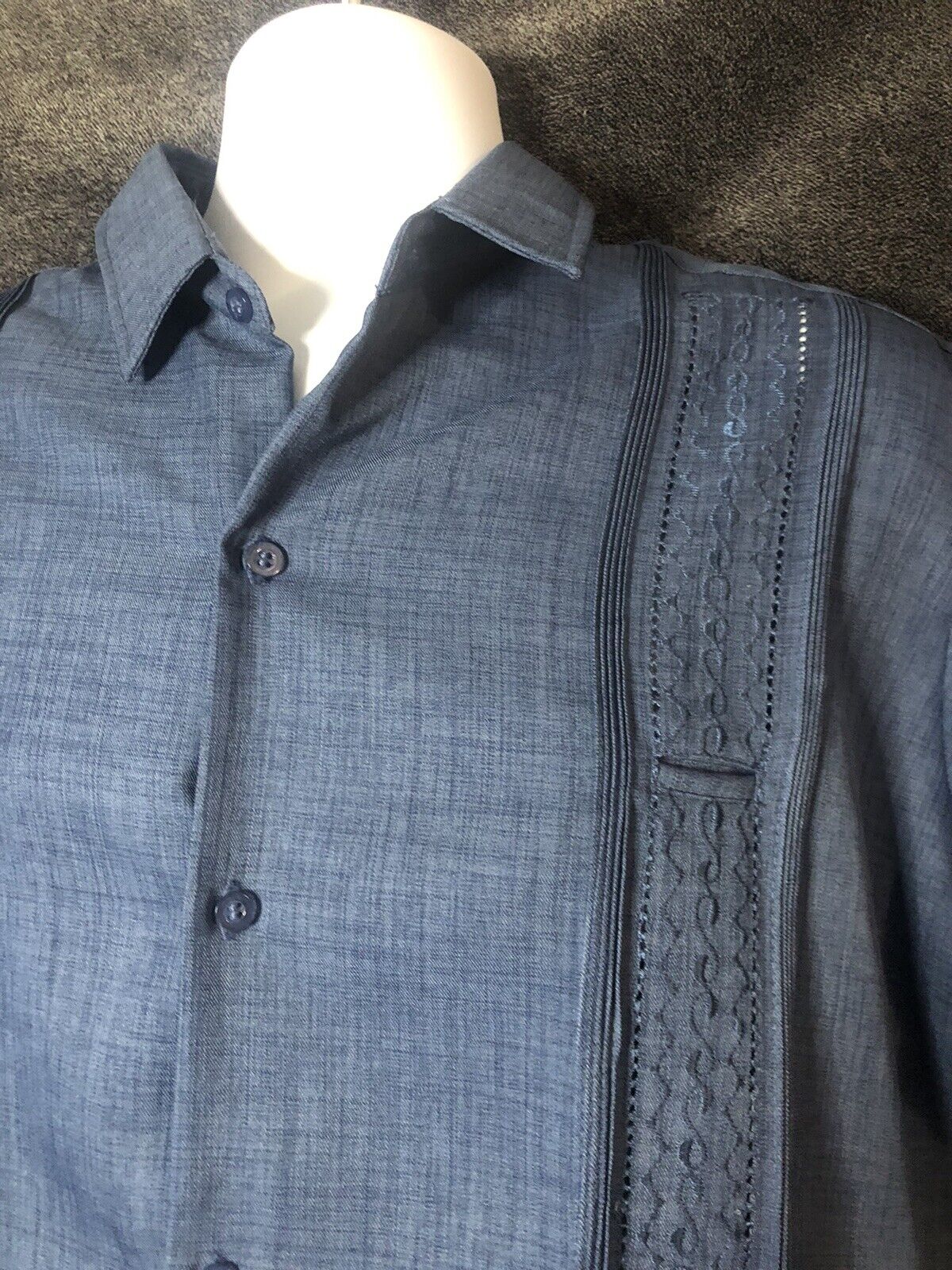 Yucatán Button up casual dress up shirt blue Men size 40 medium