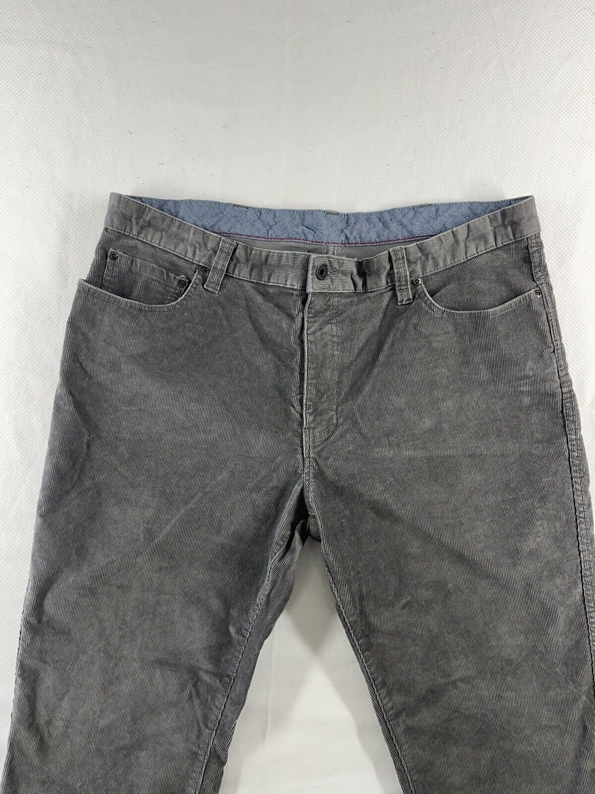 L.L. Bean Corduroy Pants Men's 40 x 29 Grey Cotton Outdoor Standard 5-Pocket