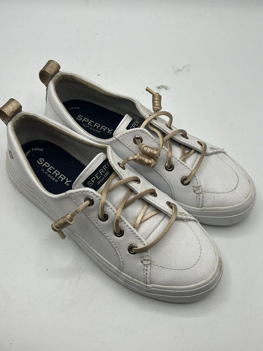 Sperry Top Sider Memory Foam Slip On Women’s Size 6 White Shoes STS82657