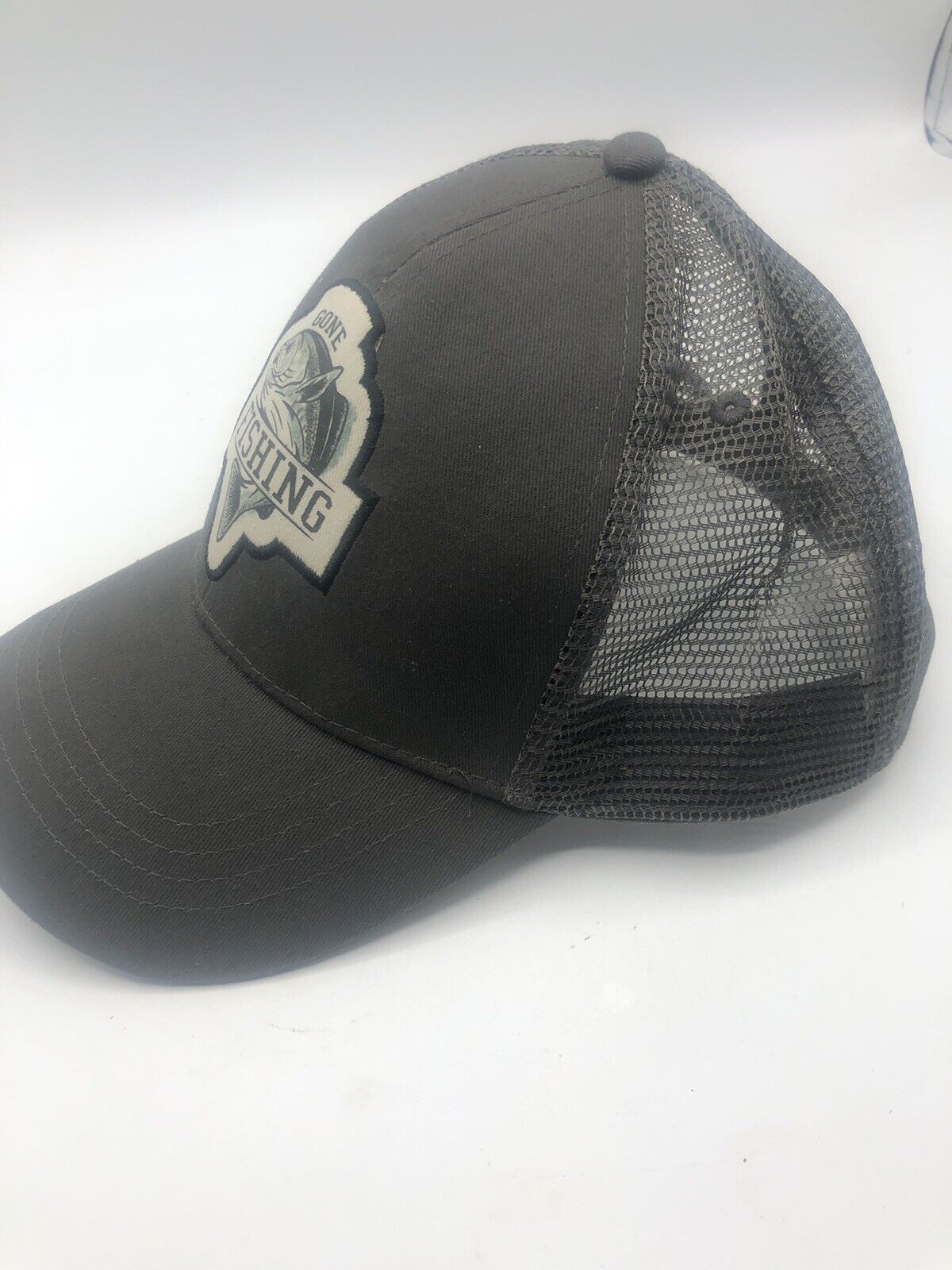 Gone fishing logo truckers hat snapback adjustable Let’s go fishing