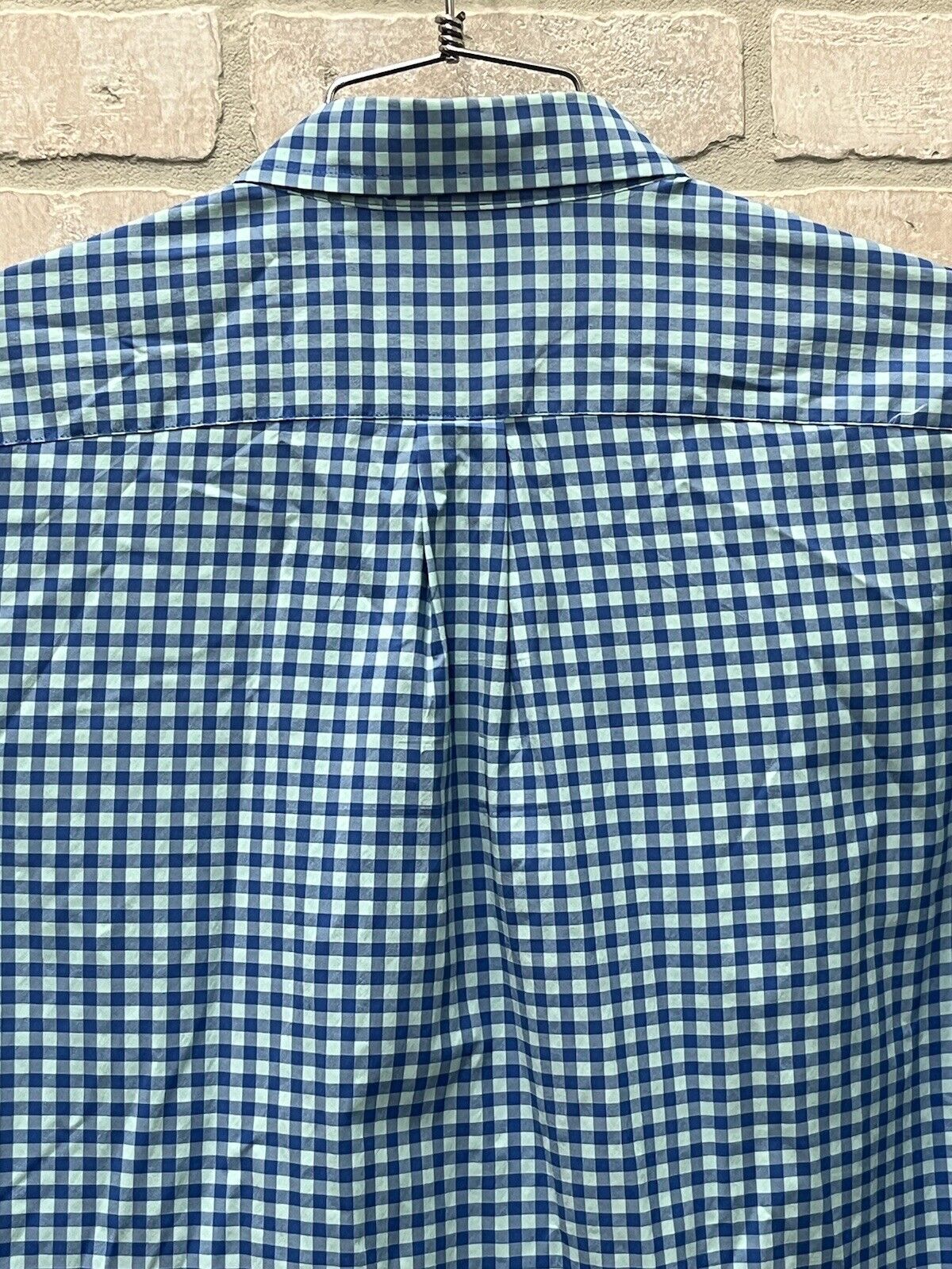 Vineyard Vines Performance Shirt Mens Medium Blue Gingham Classic Fit Tucker