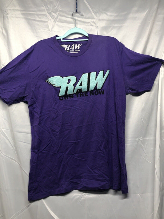 Raw Own The Now Men’s XL Purple letters Extend out T-shirt  USA