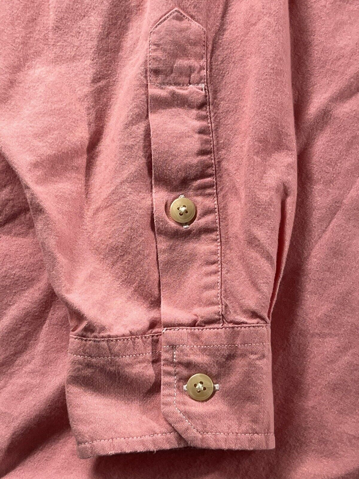 Vineyard Vines LARGE PINK Dock Shirt Men's LONG SLEEVE 100% Cotton Pockets Whale