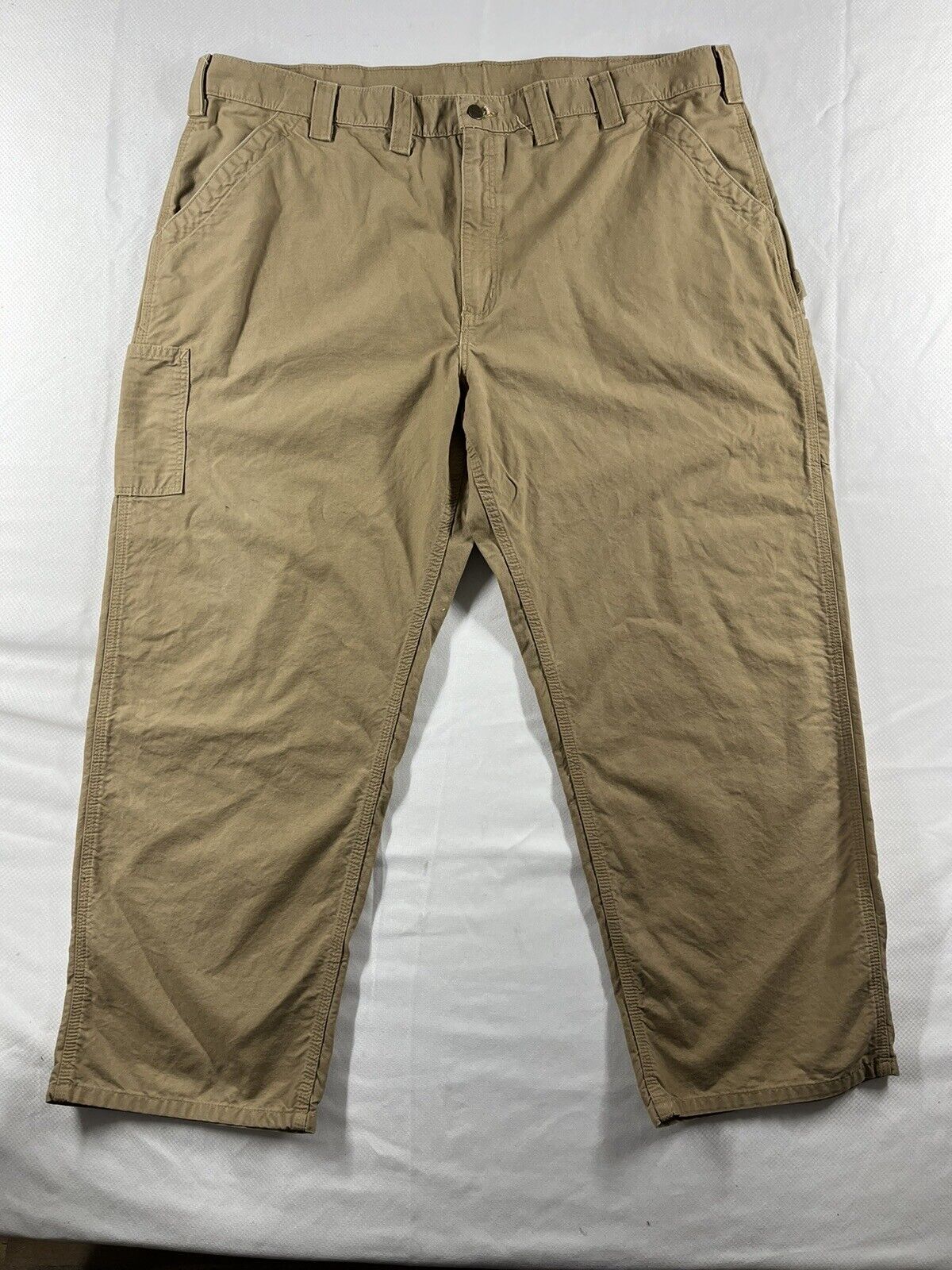 Carhartt Carpenter Pants Men's 46x30 Khaki Straight B324 DKH Relaxed P3M