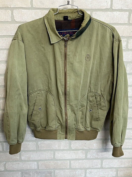 Vintage Ralph Lauren Chaps Jacket Size M Coat ￼ Classic High-Quality Khaki Plaid