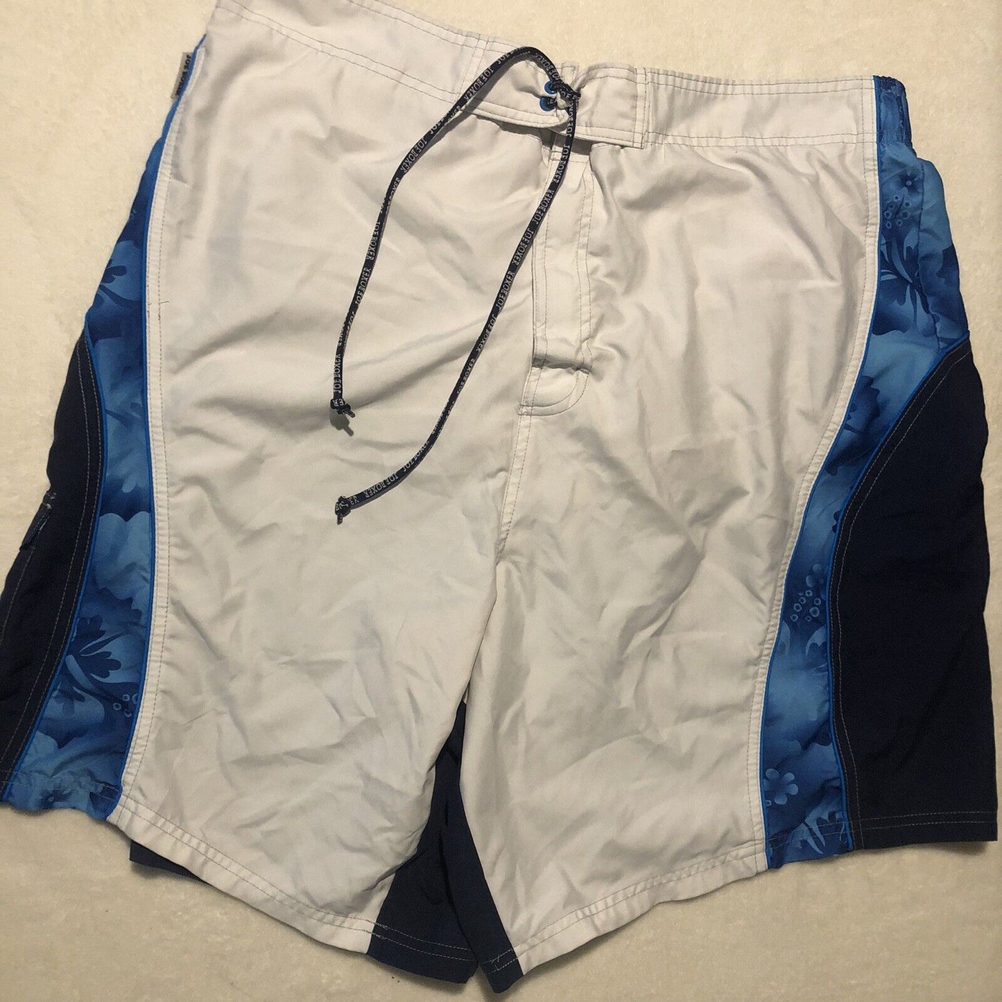 Joe Boxer Swim Trunks Size Men's XL Waist 40-42* Drawstring Fly Pocket Shorts