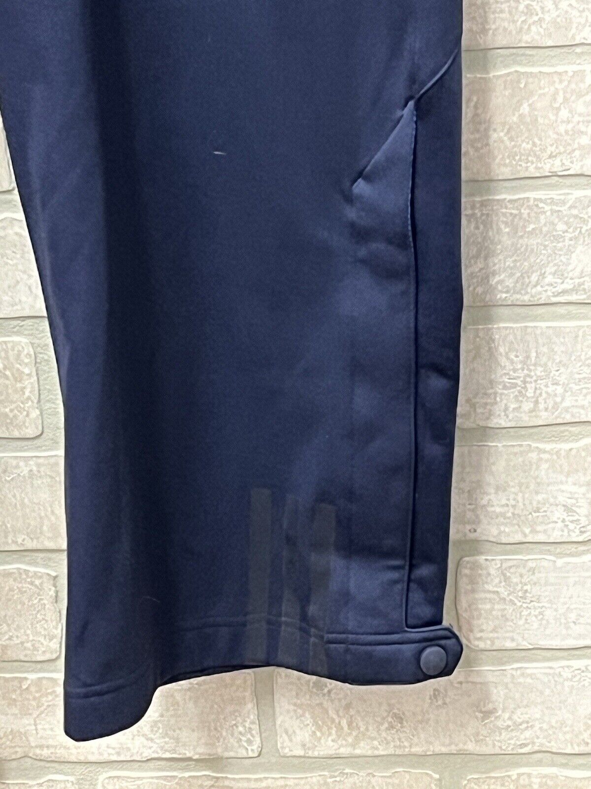 Adidas Mens Navy Blue Track Pants Pull On Elastic Waist Zip Pockets Size XL