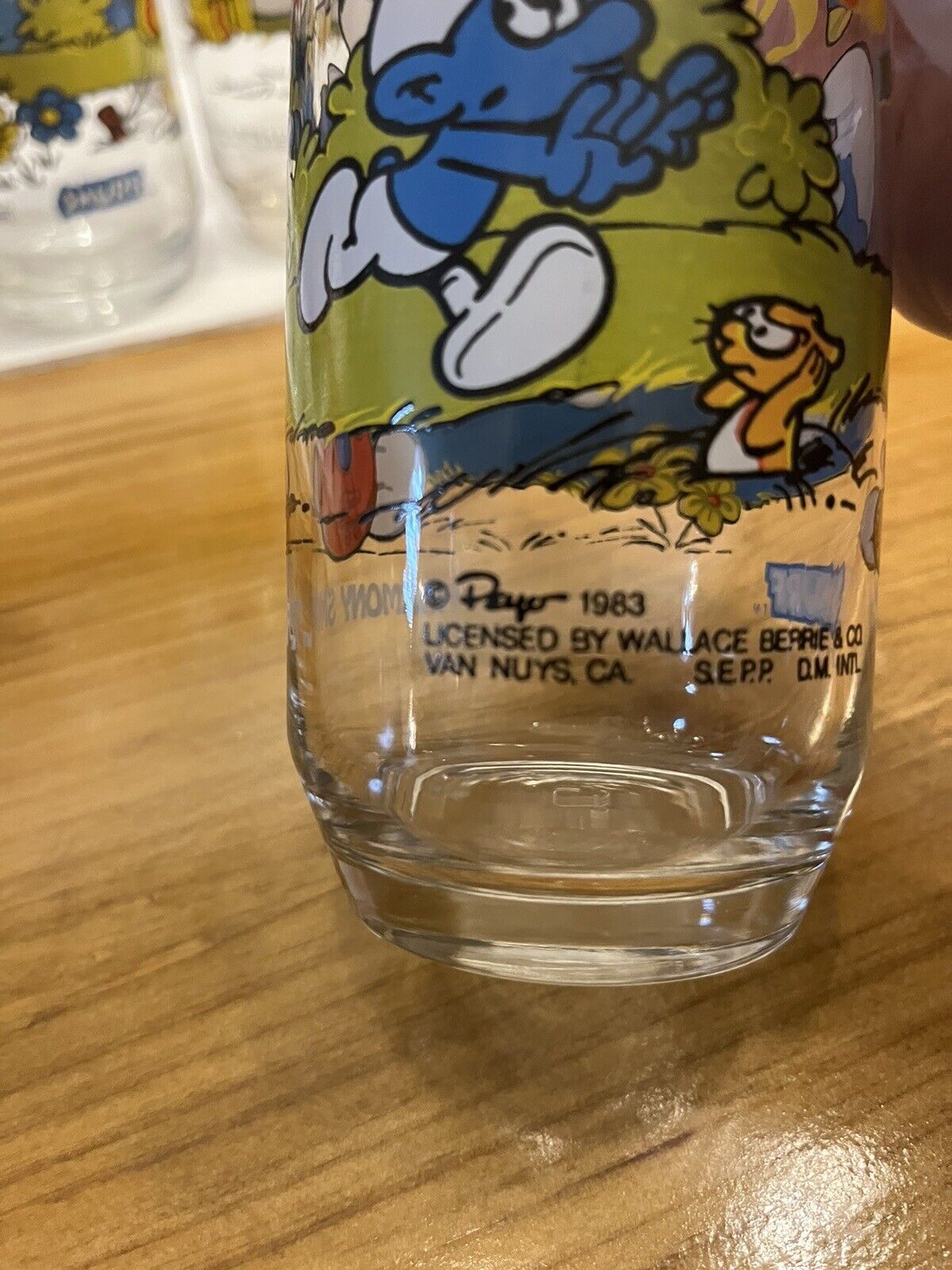 Vintage Hardee's Peyo Smurf Glasses 1982/1983 Wallace Berry Lot Of 5