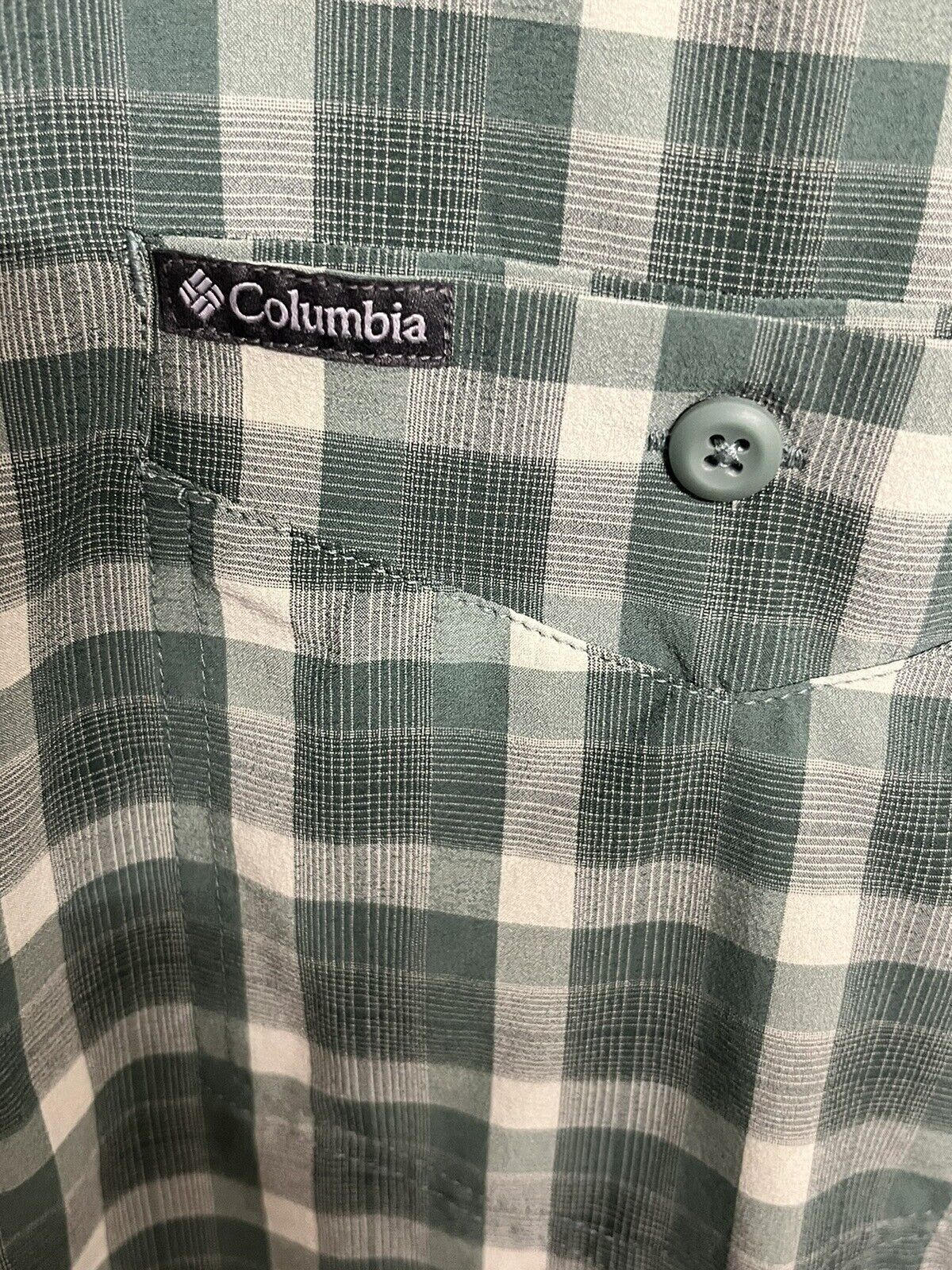 Columbia Mens Shirt Size XXL Green Silver ridge multi plaid omni shade