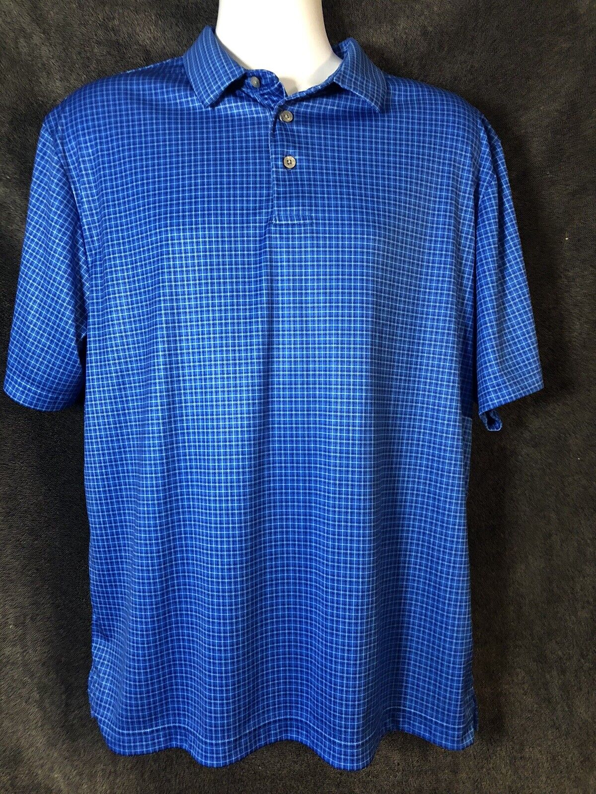 PGA Tour Polo Shirt Mens Large Blue Airflux Lightweight Golf Casual Activewear