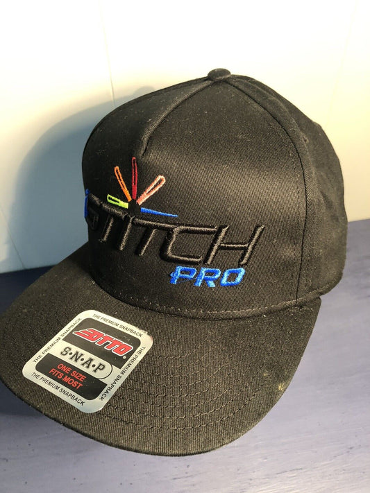 Stitch Pro OTTO Black Snapback Premium Ball Cap Truckers Hat Black