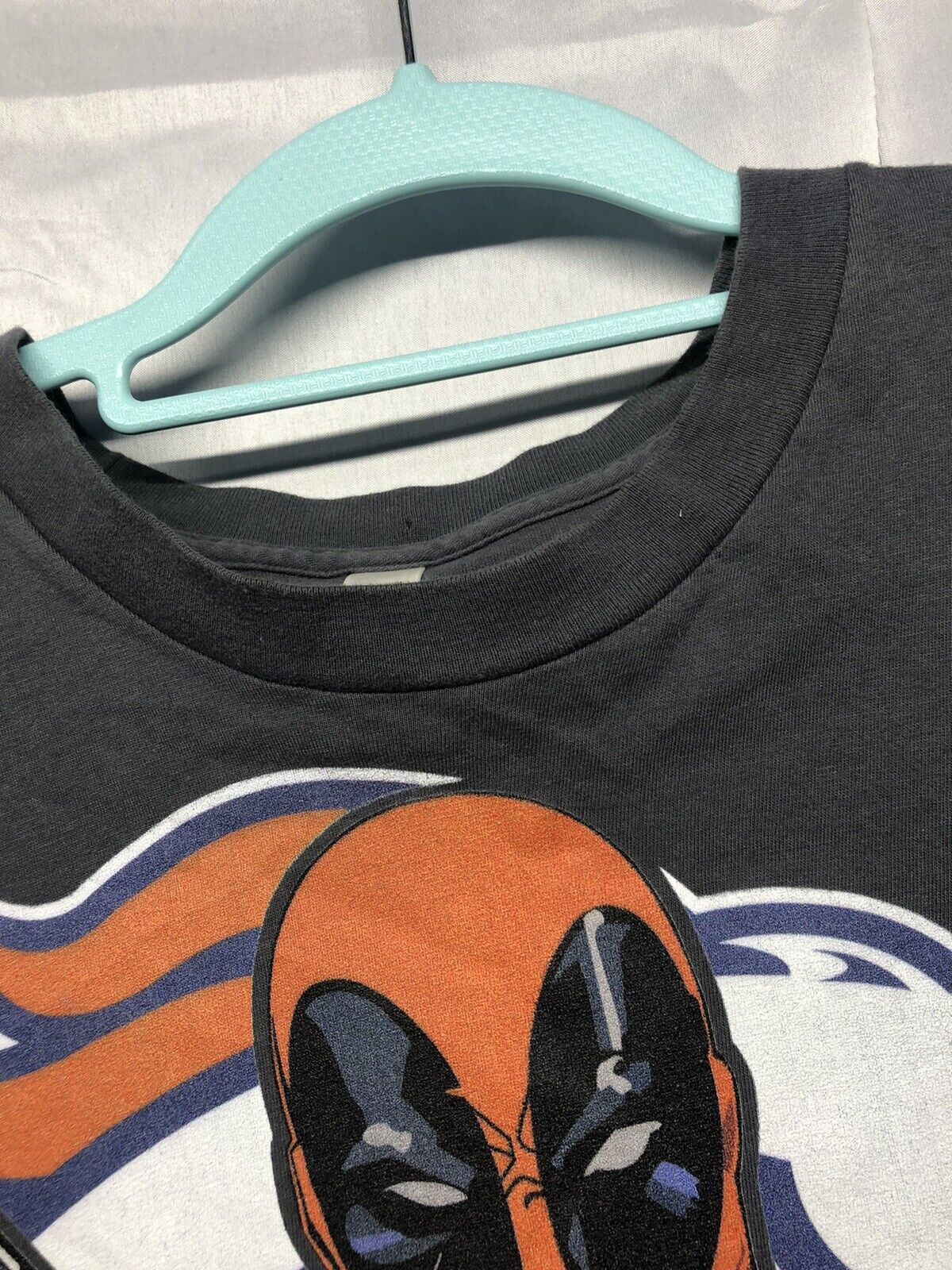 Deadpool Broncos Football American apparel Grey XL T-shirt Made In America