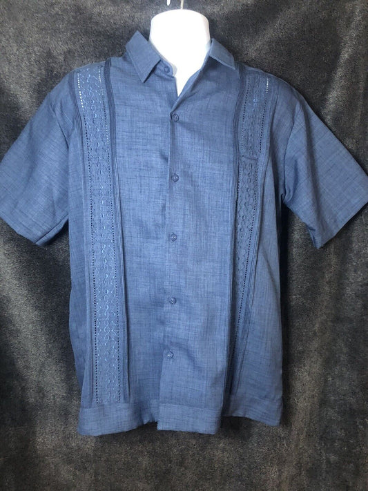 Yucatán Button up casual dress up shirt blue Men size 40 medium