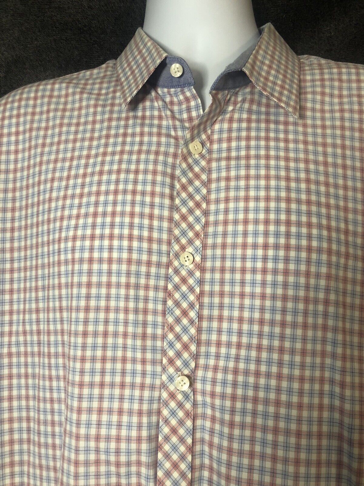 Ben Sherman Shirt Mens XL Button Up Long Sleeve Dress or Casual Plaid NICE