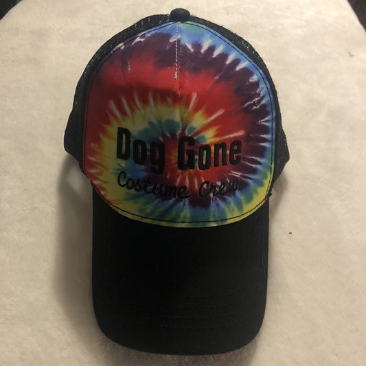 Tie-dye  Trucker Hat  knitted  snap back Adjustable Dog Gone Custom crew Logo