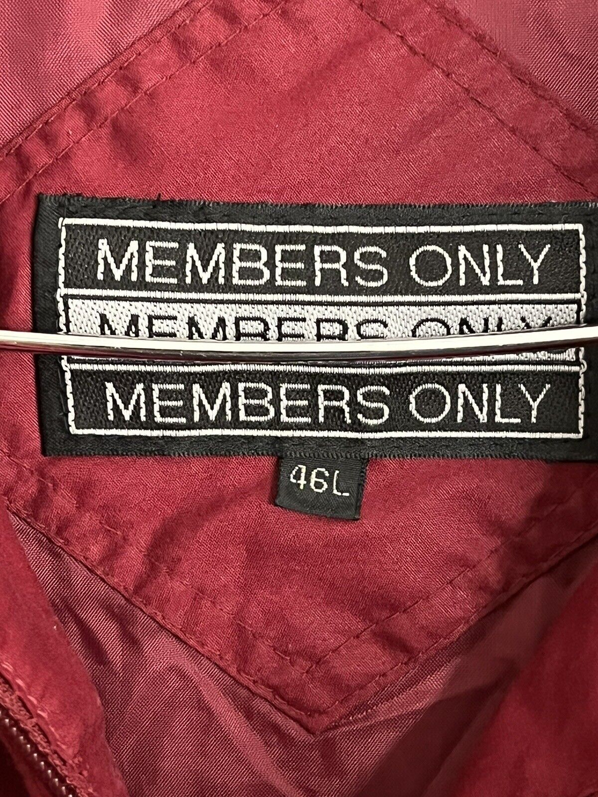 Vintage Members Only man burgundy Jacket size L