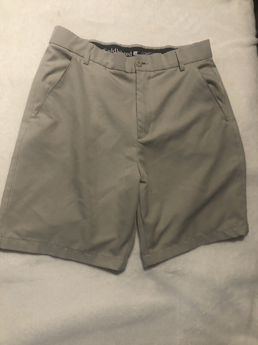 Men's Saddlebred Cotton Cargo Shorts -  Khaki Color - Size 32 inseam ￼7”1/4