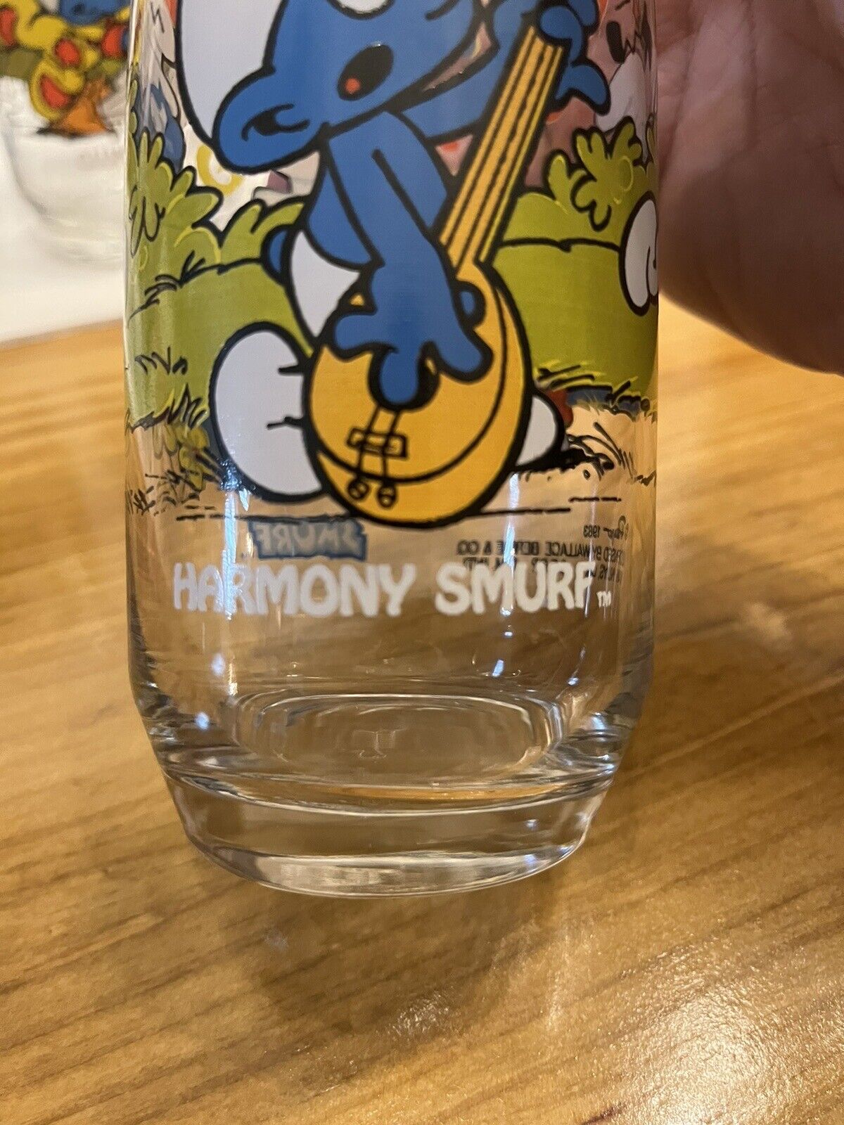 Vintage Hardee's Peyo Smurf Glasses 1982/1983 Wallace Berry Lot Of 5