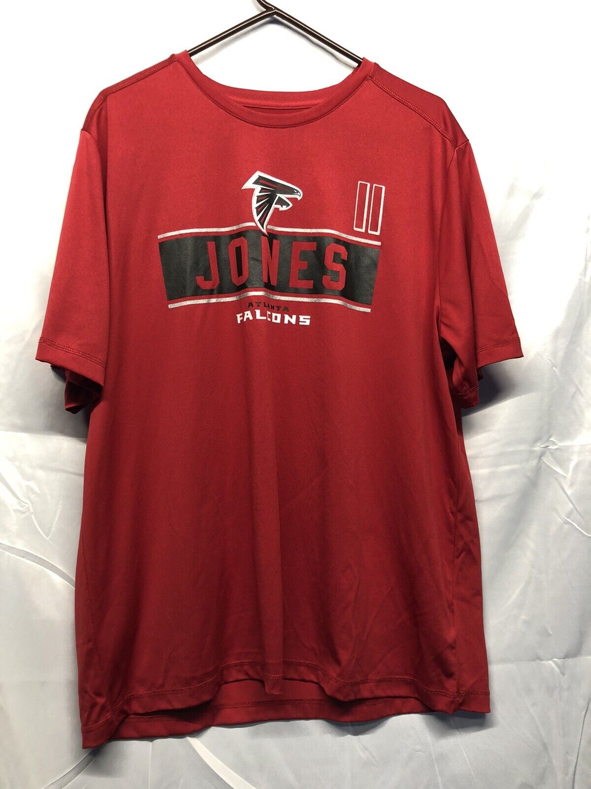 NFL Team Apparel Atlanta Falcons #11 Julio Jones Red T Shirt Adult Mens Extra L