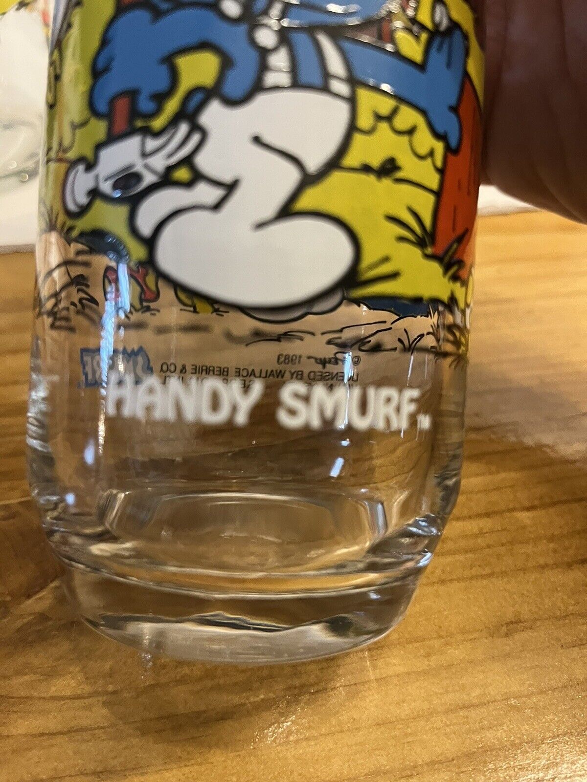 Vintage Hardee's Peyo Smurf Glasses 1982/1983 Wallace Berry Lot Of 5