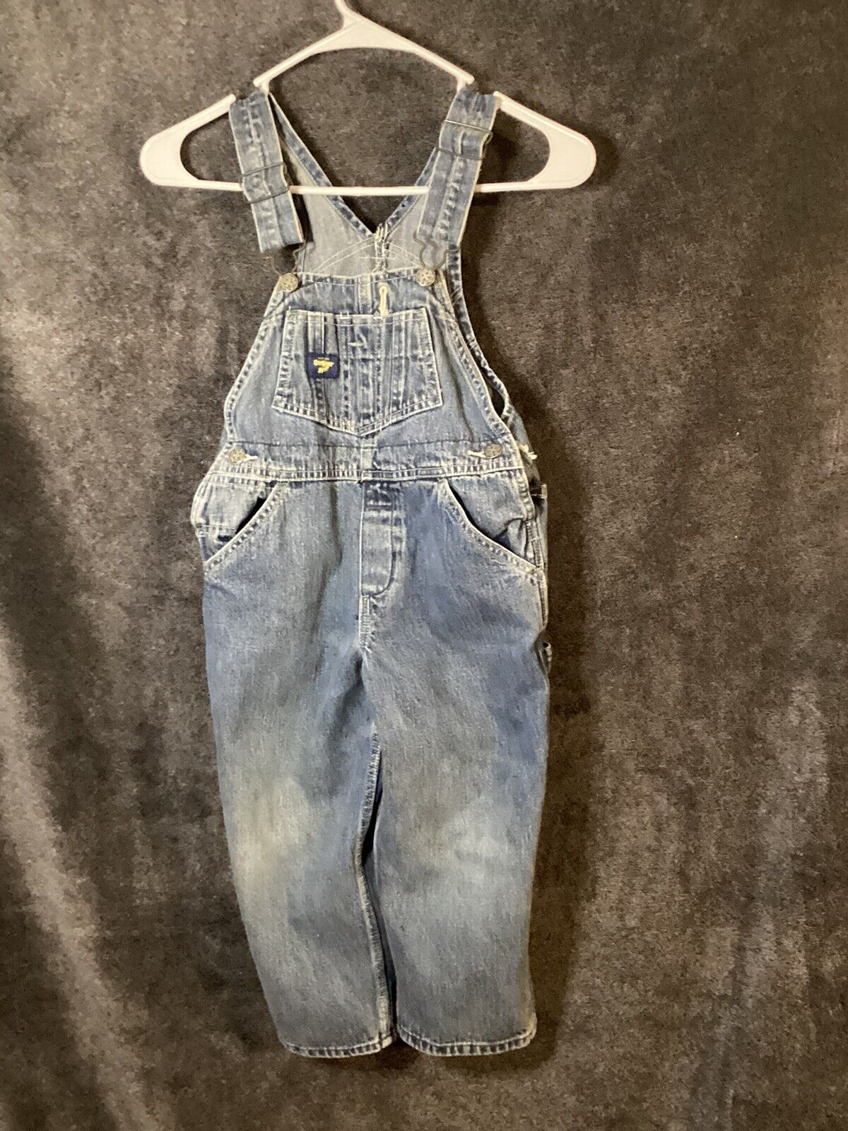 Vintage Osh Kosh B' Gosh Blue Denim Vestbak Overalls USA 4T