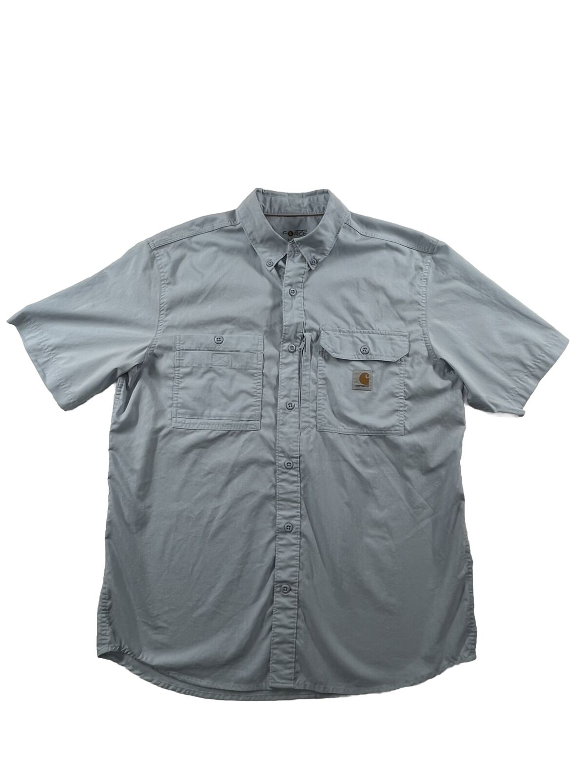 Carhartt Force Short Sleeve Shirt Men Size Large Relaxed Vented ￼￼ Fishing￼ Hunt