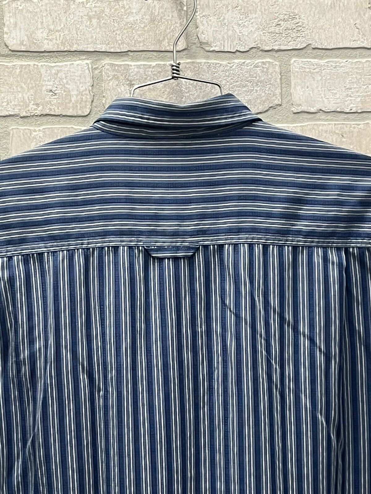 The North Face Shirt Mens XL/TG Blue White Stripe Long Sleeve Button Up Casual