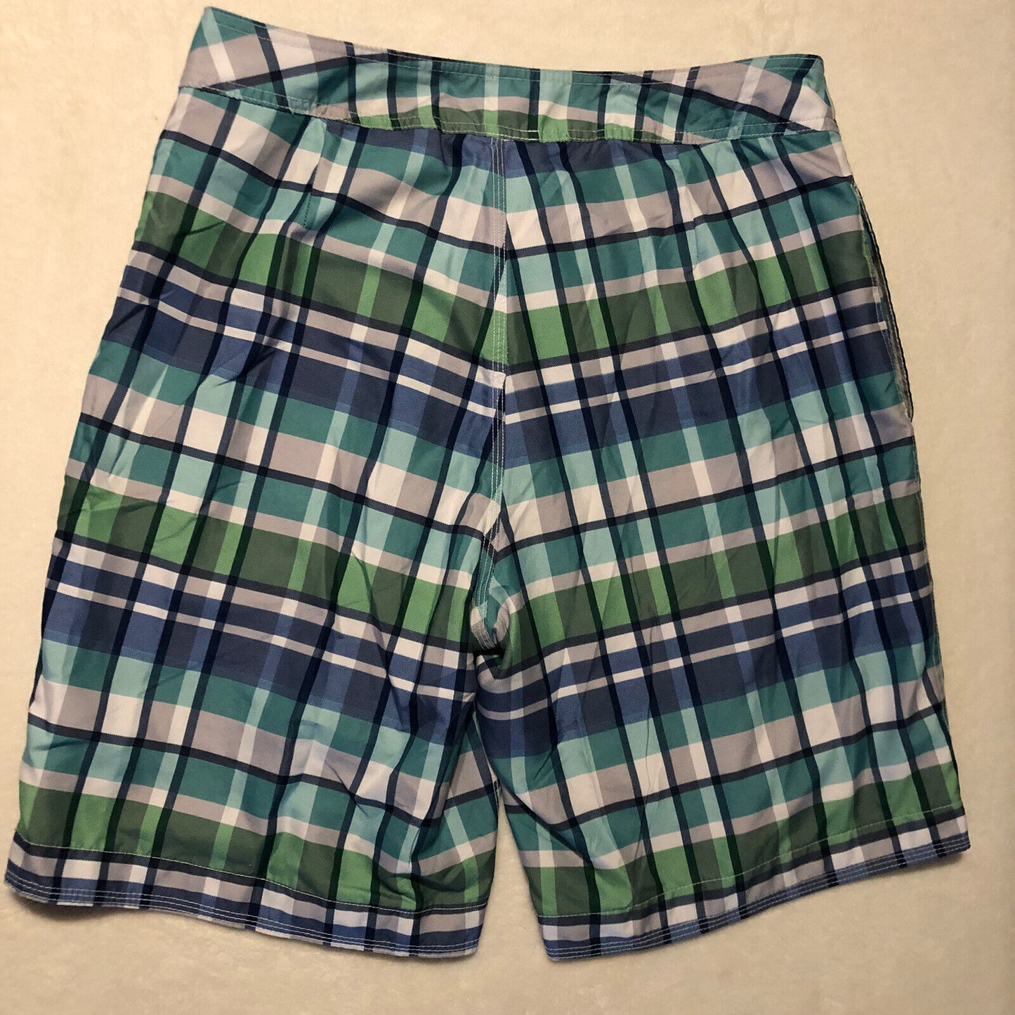 Gap Board Shorts Mens Size Medium ￼Blue Striped Surf Swim Trunk Bathing Suit