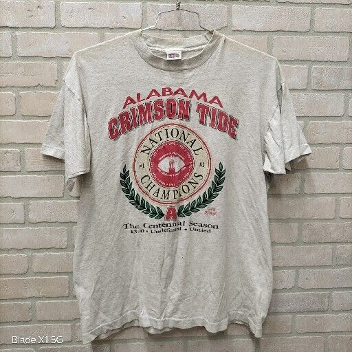 Vintage Single Stitch T-shirt Alabama 1992 National Championship Football USA XL