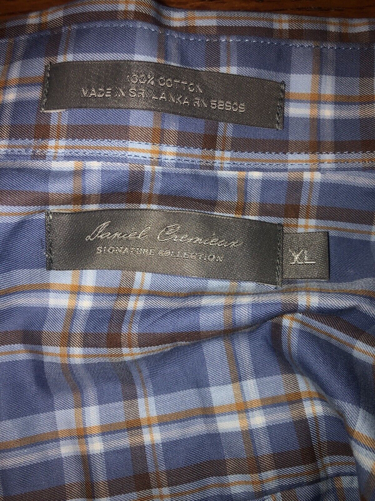 Daniel Cremieux Signature size XL Shirt plaid Long Sleeve button up