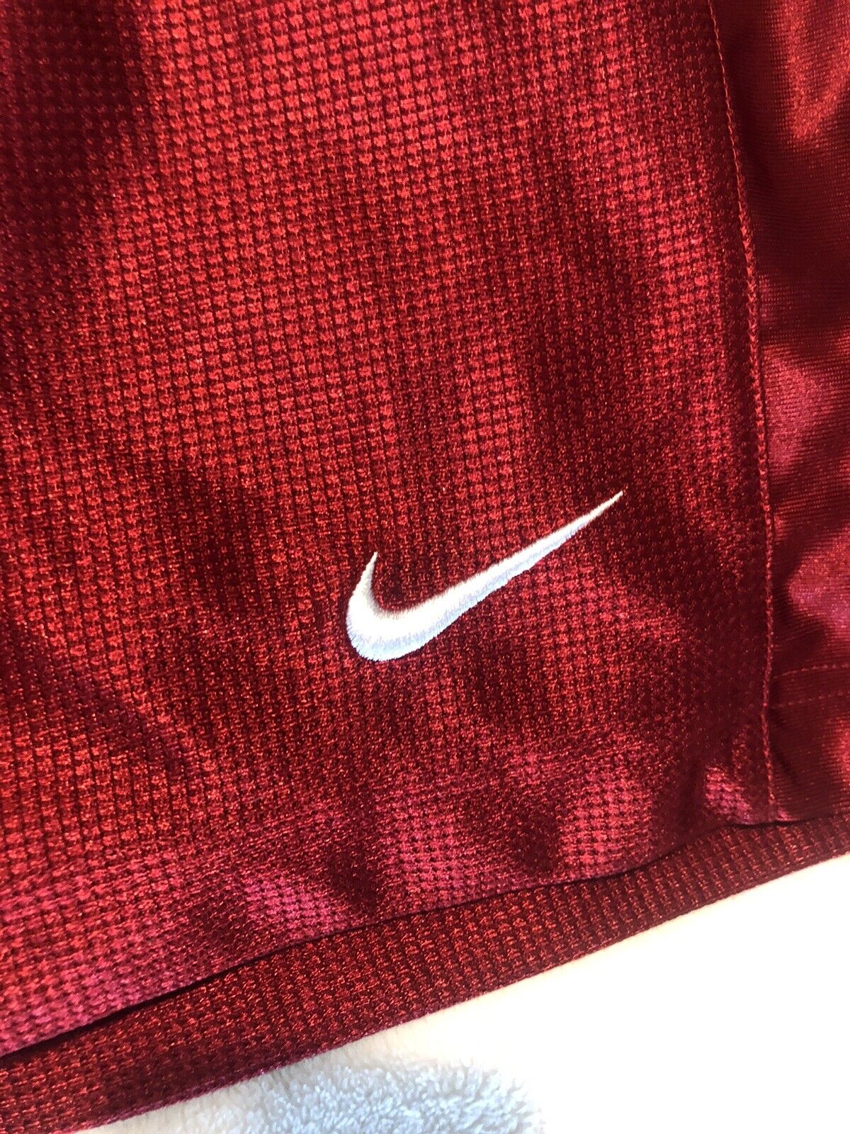 Nike Basketball Shorts Men large Red Activewear Embroidered Logo Pocket