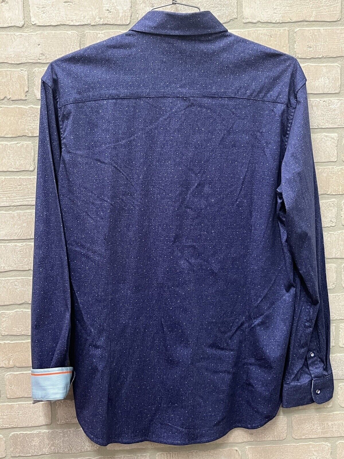 Butter Cloth Mens Sz XL Button Front Shirt long sleeve, Blue Cotton