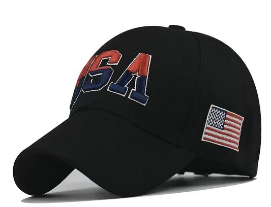 Sun Cap Unisex USA Patriotic American Flag Baseball Cap Visor Hat Embroidered