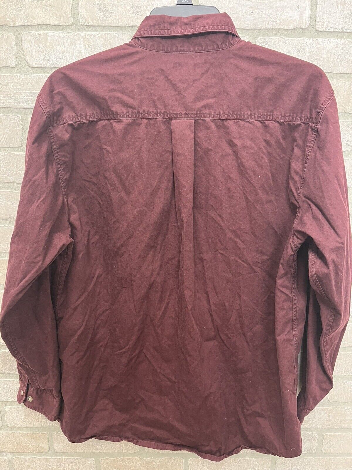 CARHARTT Shirt Heavy Cotton Outdoor Wear or Work Shirt Maroon color Men’s large