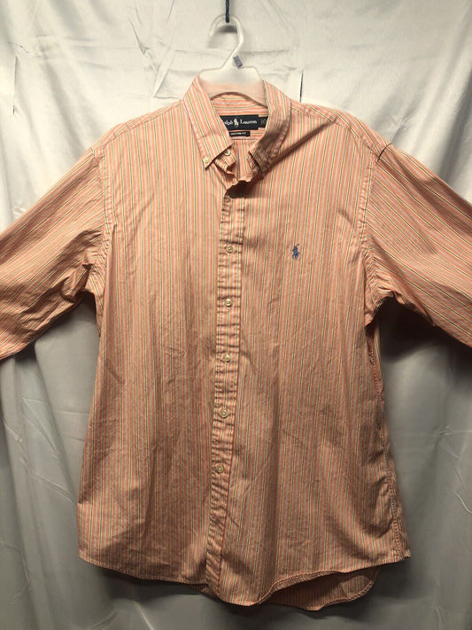 Ralph Lauren Men's Size 16 1/2 34 35 Button Down Dress Shirt Comfort Fit