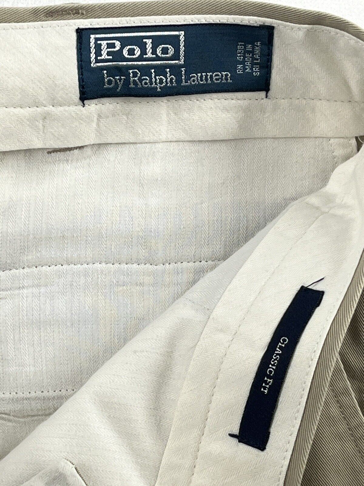 Polo Ralph Lauren Men’s Khaki Pants 40X30 Classic Fit Chino ￼Casual