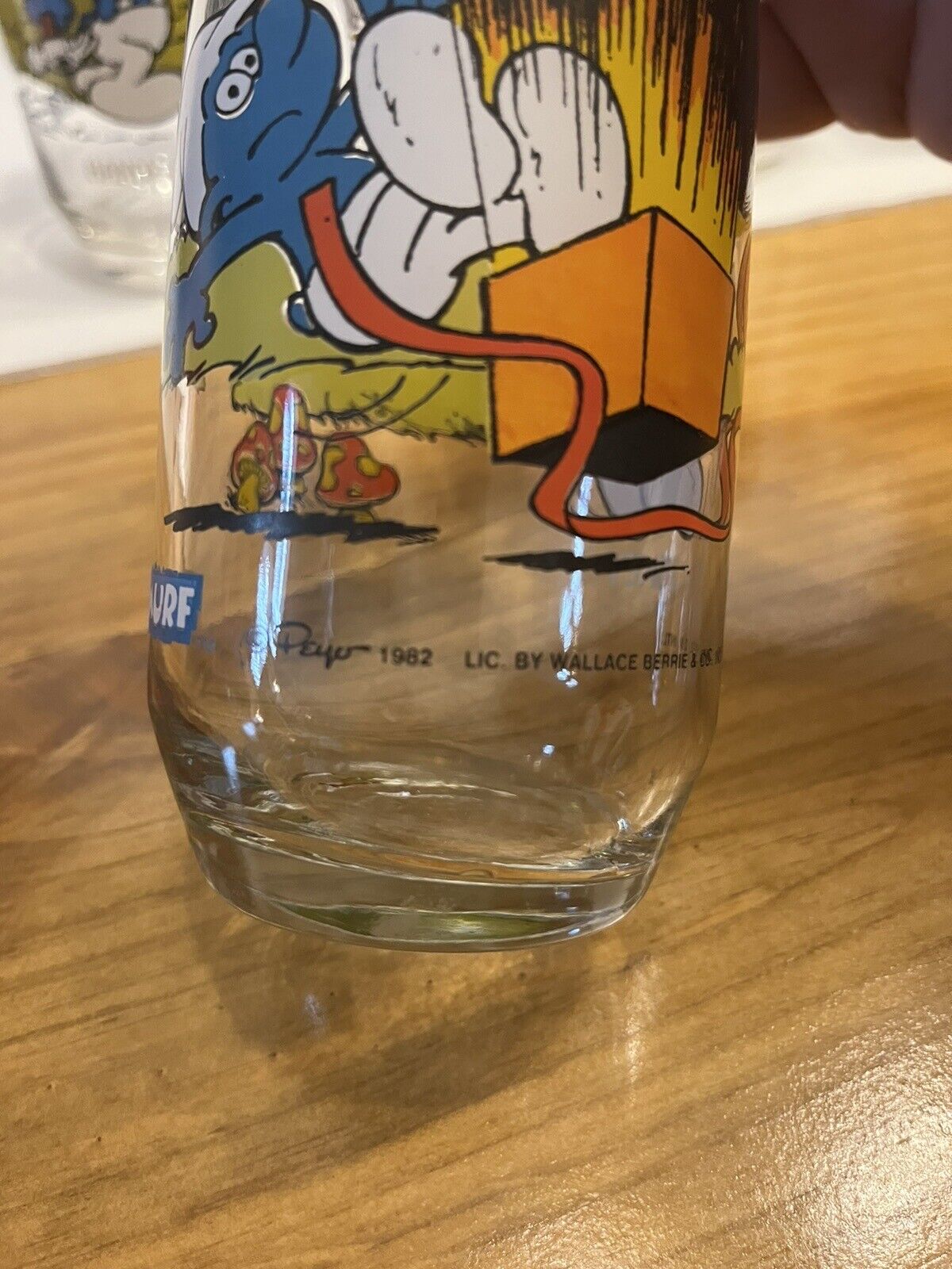 Vintage Hardee's Peyo Smurf Glasses 1982/1983 Wallace Berry Lot Of 5