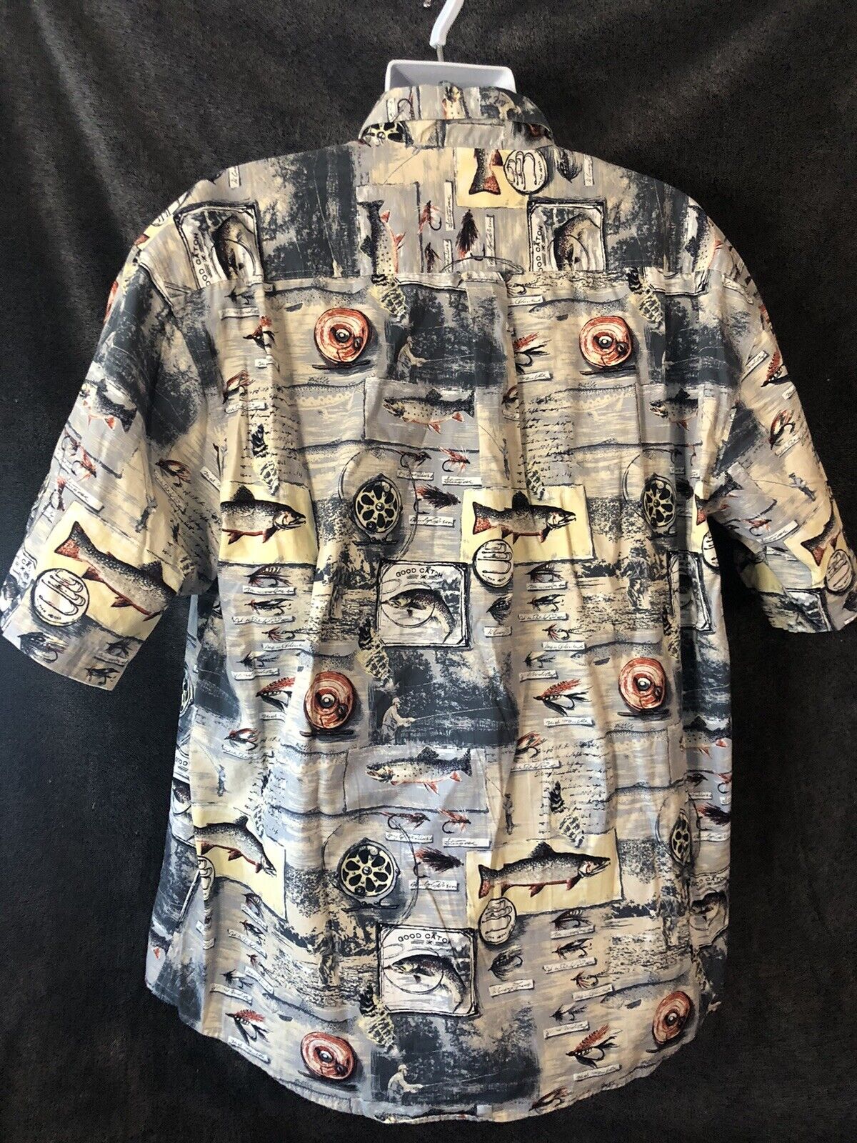 north river outfitters Men’s Shorts Sleeve Fishing Hawaiian vacation shirt XL