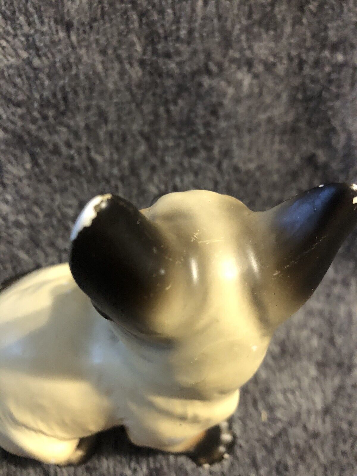 Vintage ￼4” siamese cat figurine Ceramic ￼from Nofleans ￼Japan