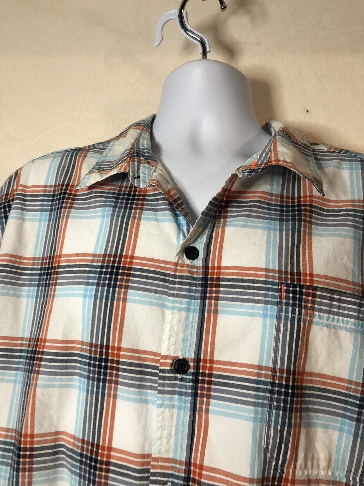 Columbia Button Up Shirt Adult XL Extra Large Multicolor ￼Plaid Short Sleeve Men