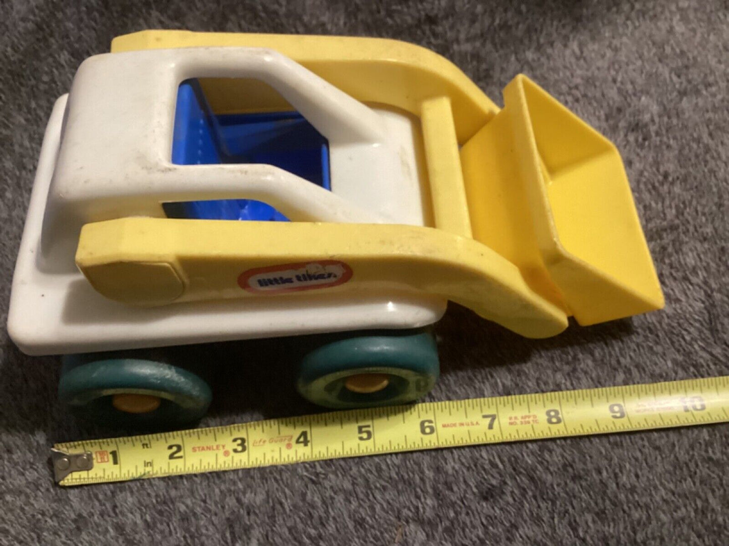 vintage little tikes front end loader construction truck toy Made In America